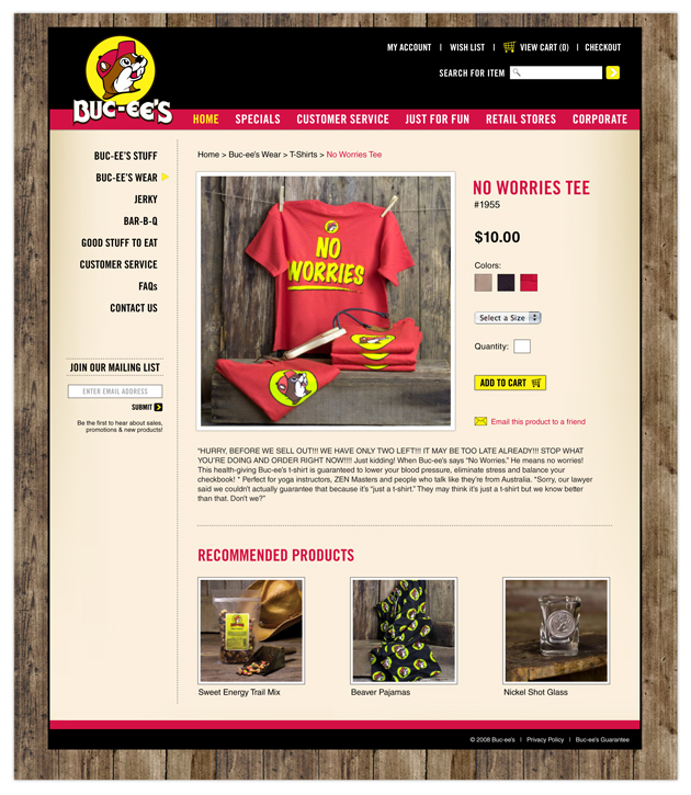 Buc-ee's Product Page